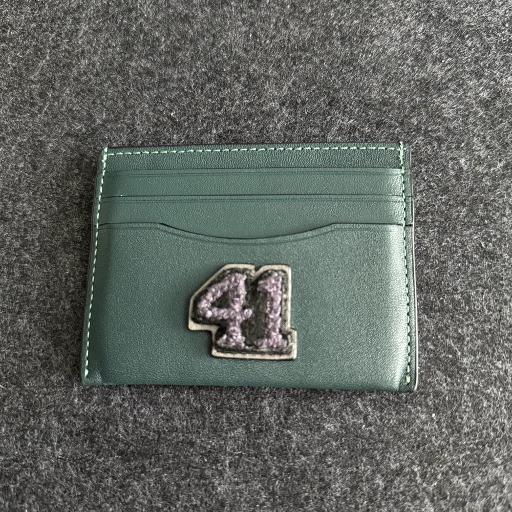 Coach green card case